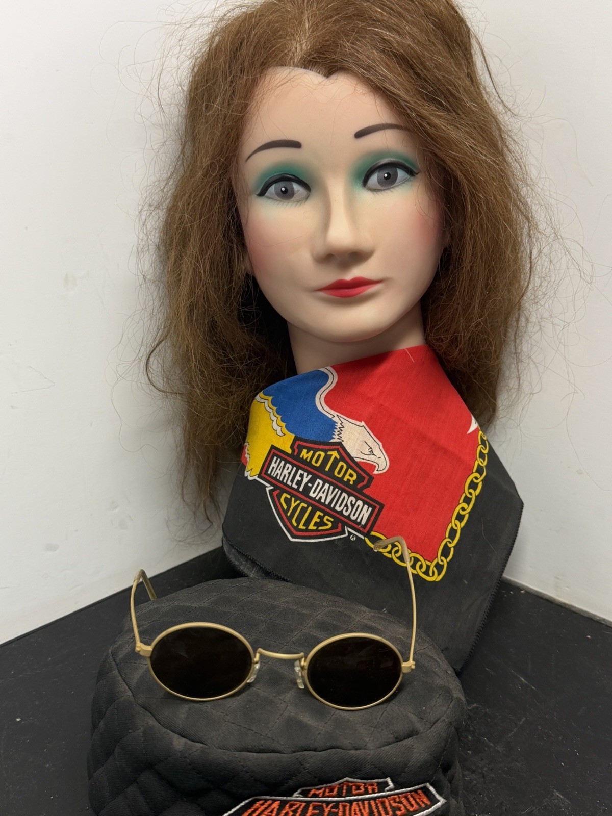 original harley davidson mannequin Head store display Vintage