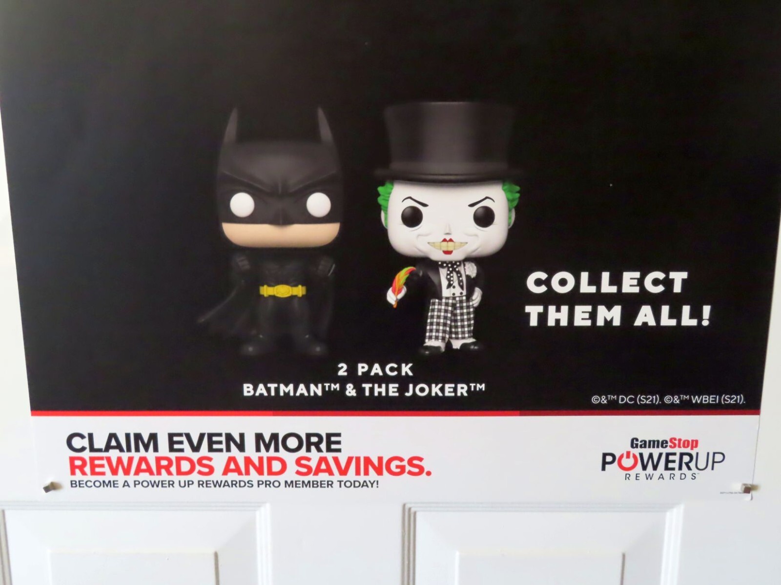Funko Batman Gamestop Store Promo Display Sign 24″ x 48″ Joker