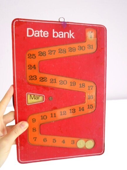 CALENDARIO PERPETUO South Africa perpetual CALENDAR by DATE BANK Original 1960s