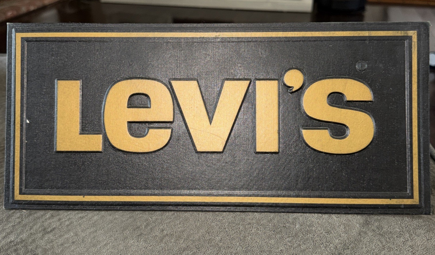 Vintage 1960s 1970s Levi’s jeans advertising easel back countertop display Sign