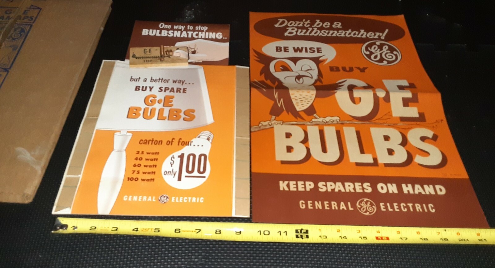 GE Vintage Store Advertising Display 1959 General Electric Original Shipping Box
