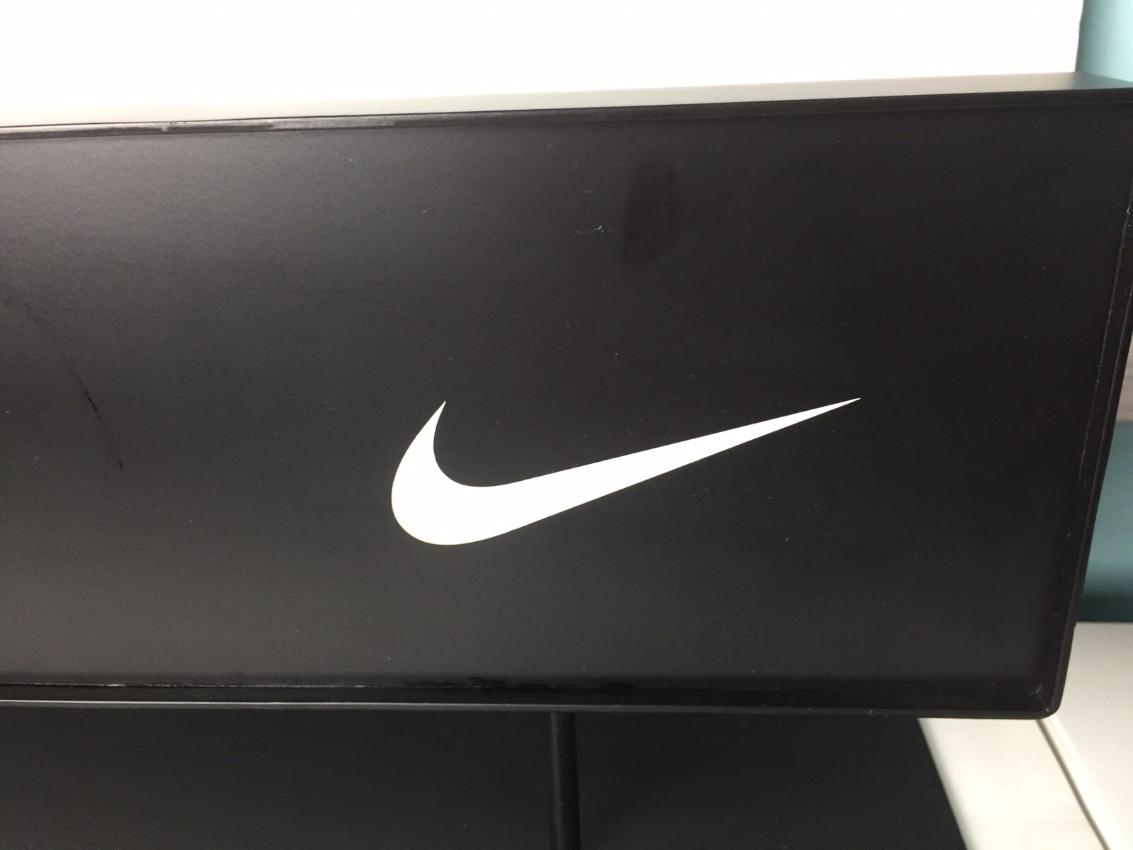 VTG Y2K Nike Store Display METAL Sign Advertising Black White 24”L x 8”W HEAVY