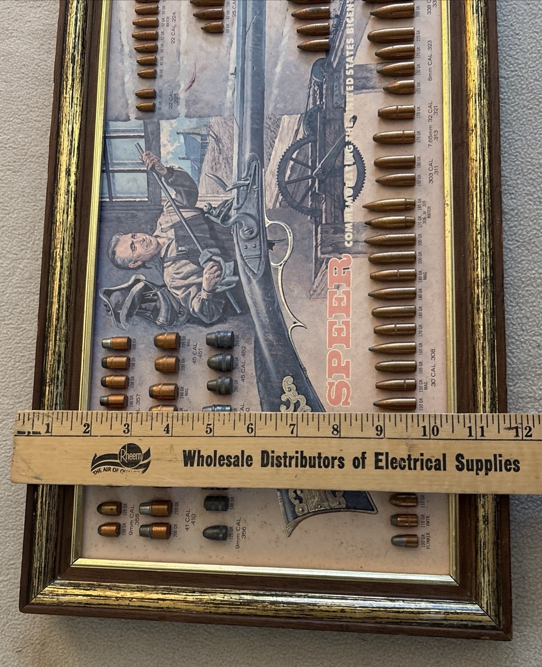 Vintage 1976 Speer Store Display Bullet Chart Board United States Bicentennial