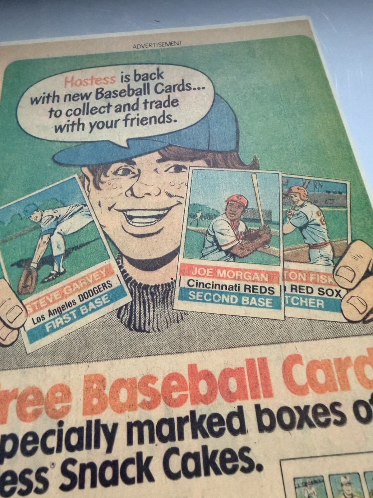 1970’s TWINKIES & HOSTESS CUP CAKES COMICAL BASEBALL CARDS Store Color Sign