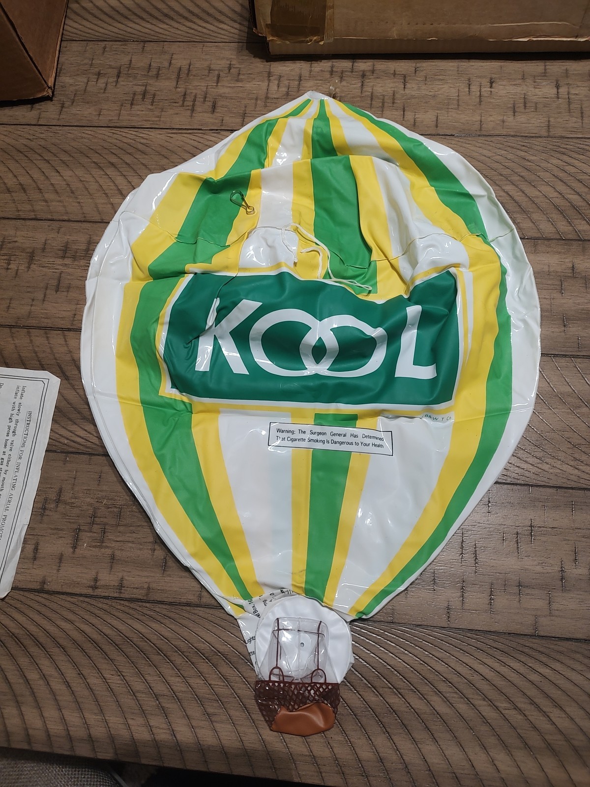 Vintage 1980 Kool Cigarettes Inflatable Store Display 20″ Rare!!