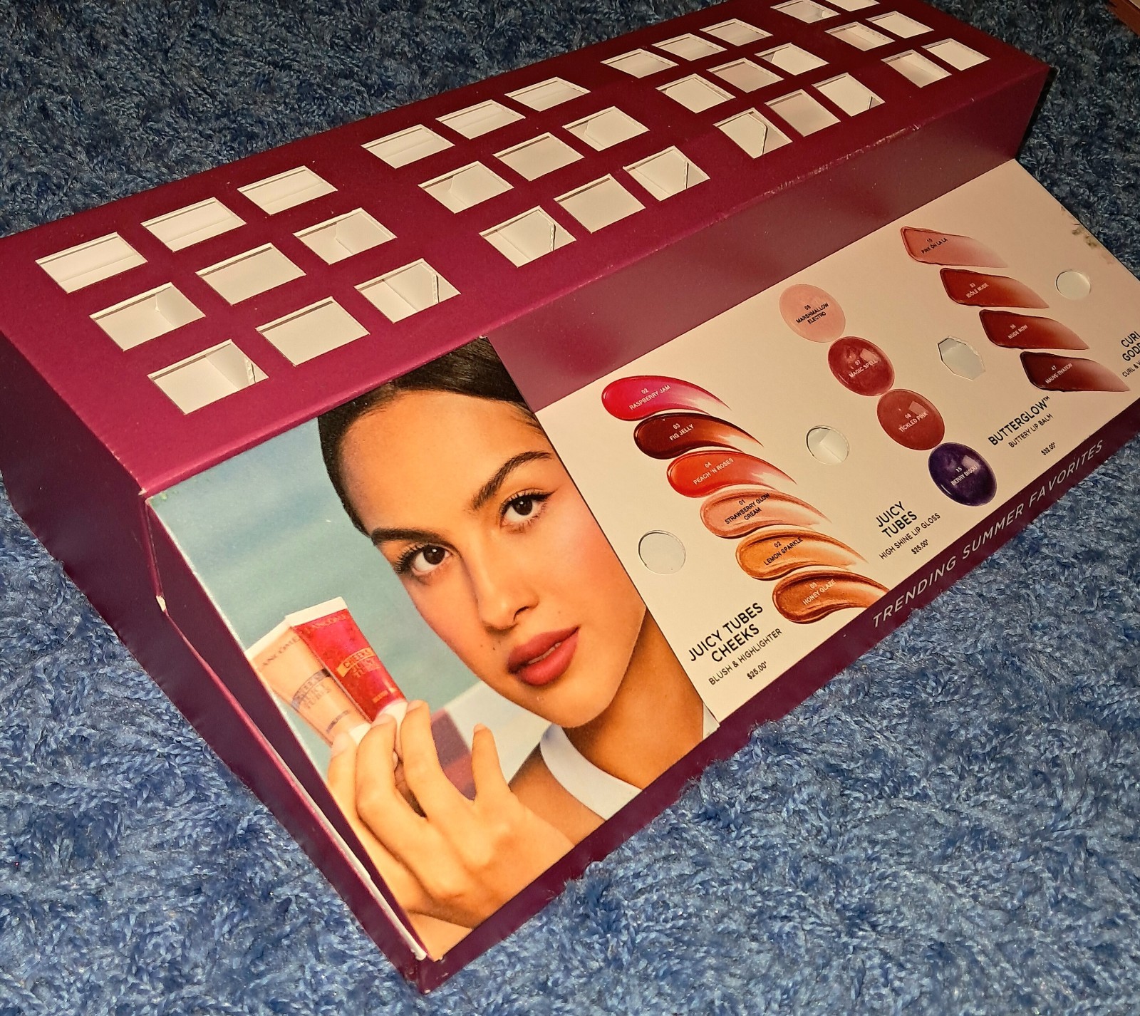 Olivia Rodrigo Makeup PROMO DISPLAY Ulta Beauty Juicy Tubes Lancome VERY RARE