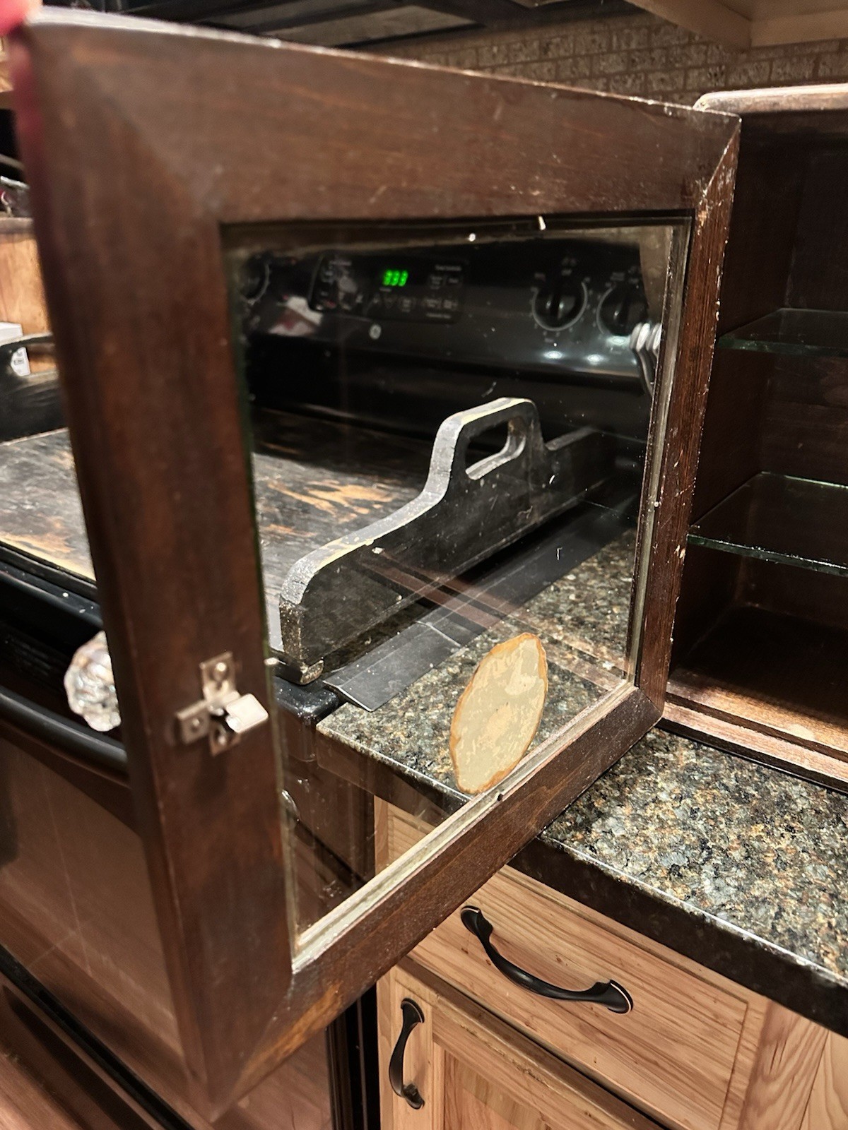 Antique Roux Lash & Brow Tint Beauty Salon/General Store Cabinet Display Case