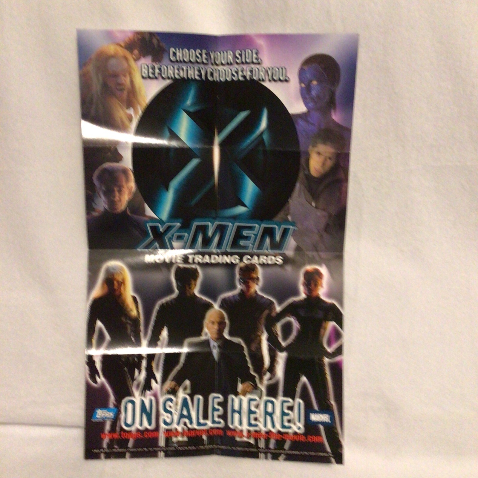 2000 Topps Trading Cards X-Men Trading Cards Advertising Poster 17×10.5in