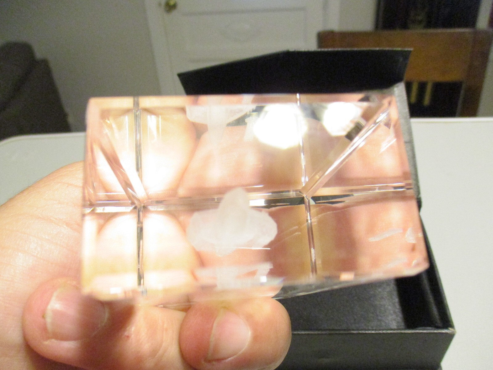 BOULEVARD SUZUKI PROMO GLASS DESK DEALER AWARD PAPERWEIGHT IN DISPLAY BOX L.E.