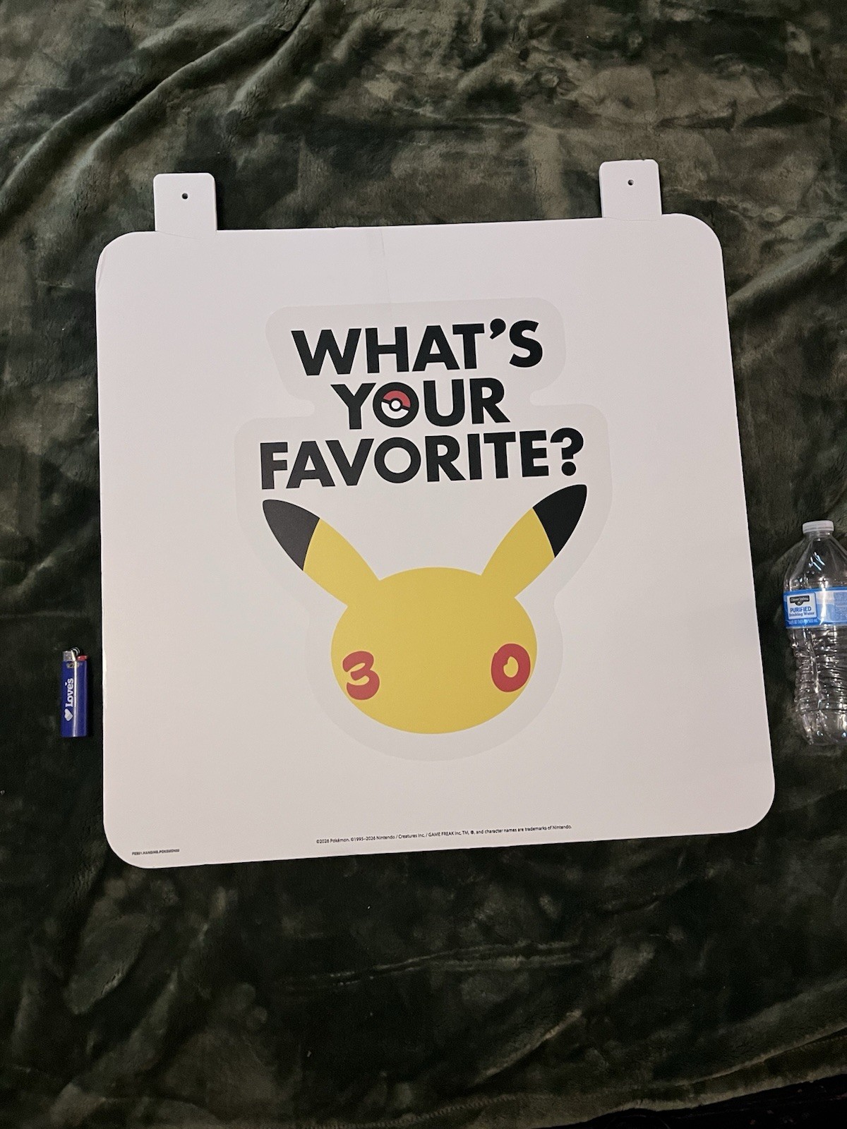 Pokémon 30th Anniversary What’s Your Favorite Store Display Sign 26 in tall