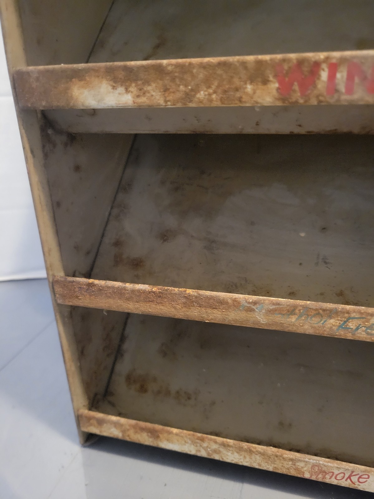 Vintage Metal Camel Winston Cigarette Store Display Sales Rack Case Shelf