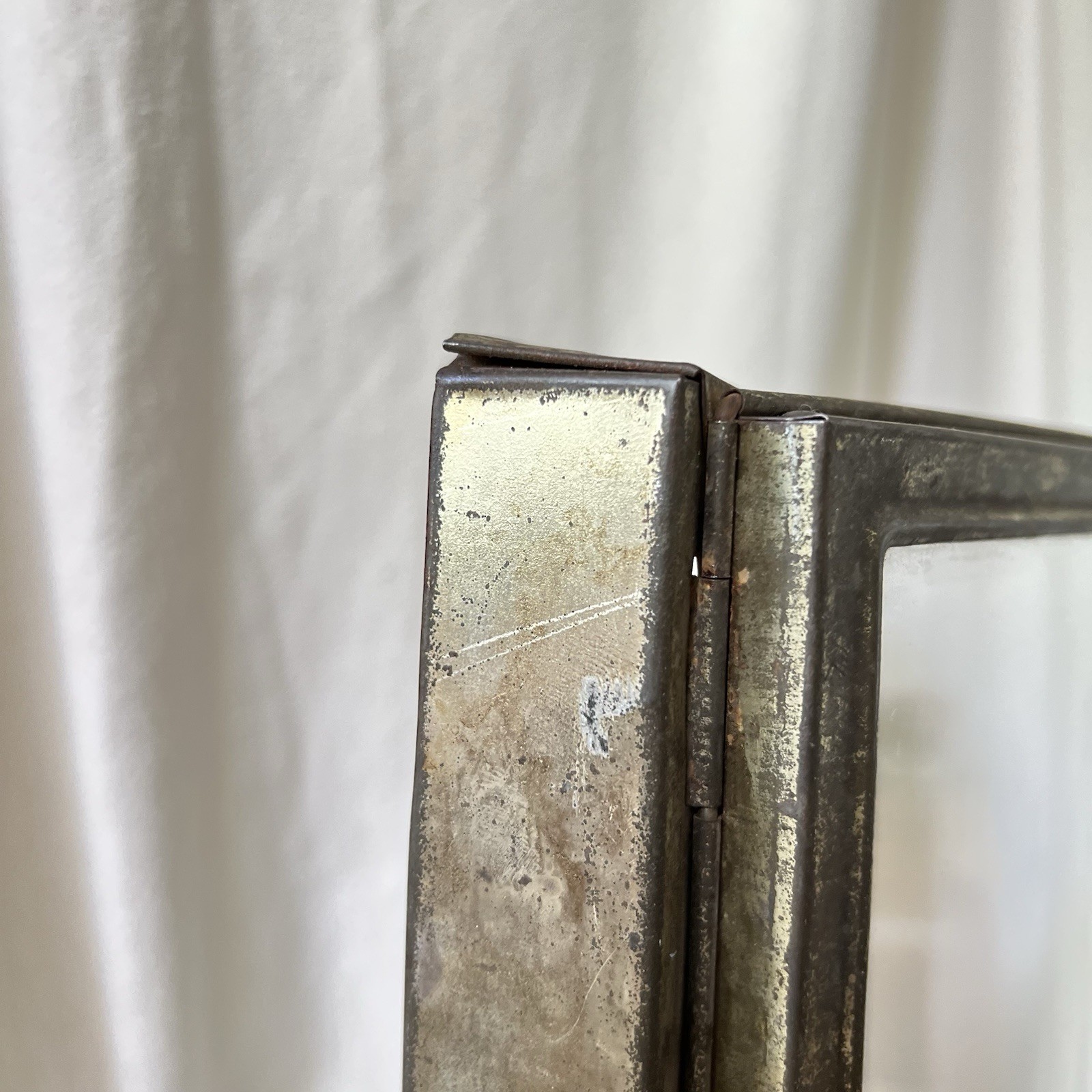 Supreme Colonial Bakers 1920s Hinged Metal & Glass Store Display Frame