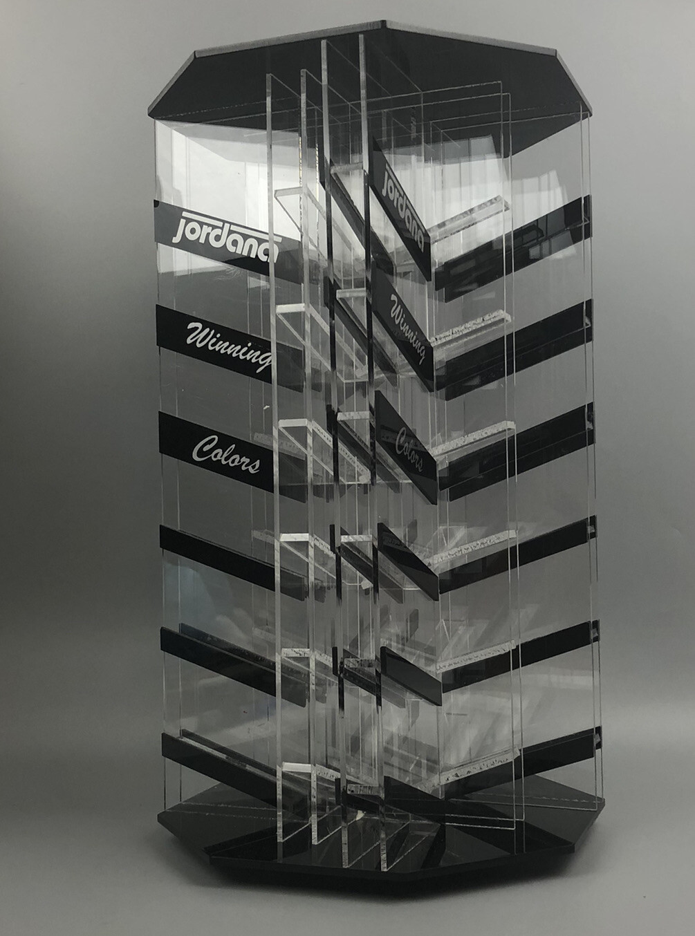 Jordana Cosmetics Acrylic Revolving Store Display Case Organizer