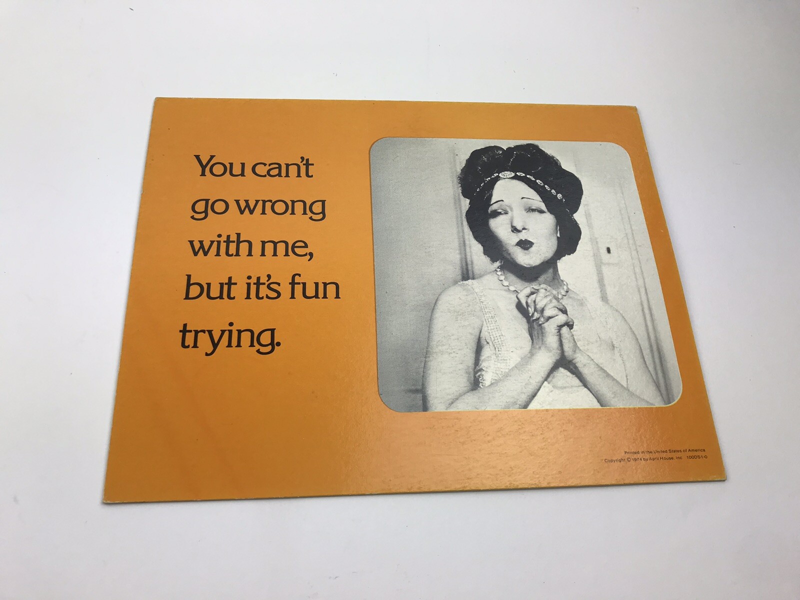 1974 Store Display April House Pin Up/Sexy Lady Image You Can’t Go Wrong With…