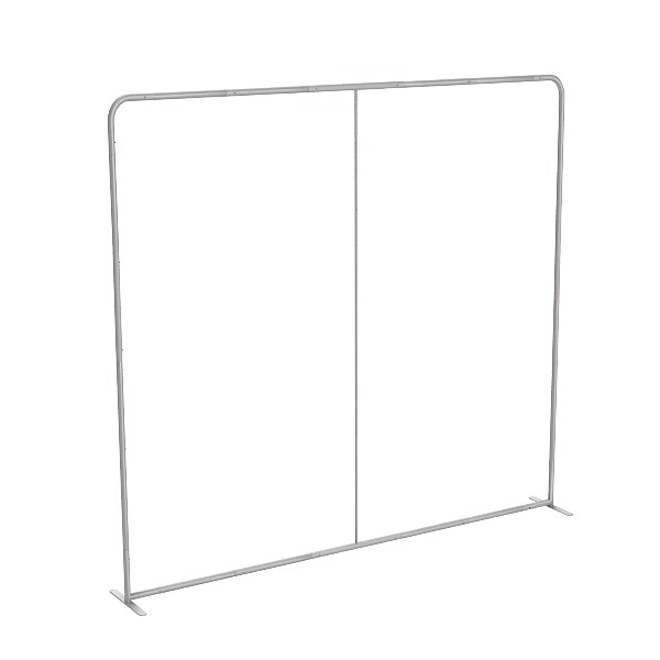8ft Tension Fabric Backdrop Booth Frame Straight Pop Up Display + Custom Graphic