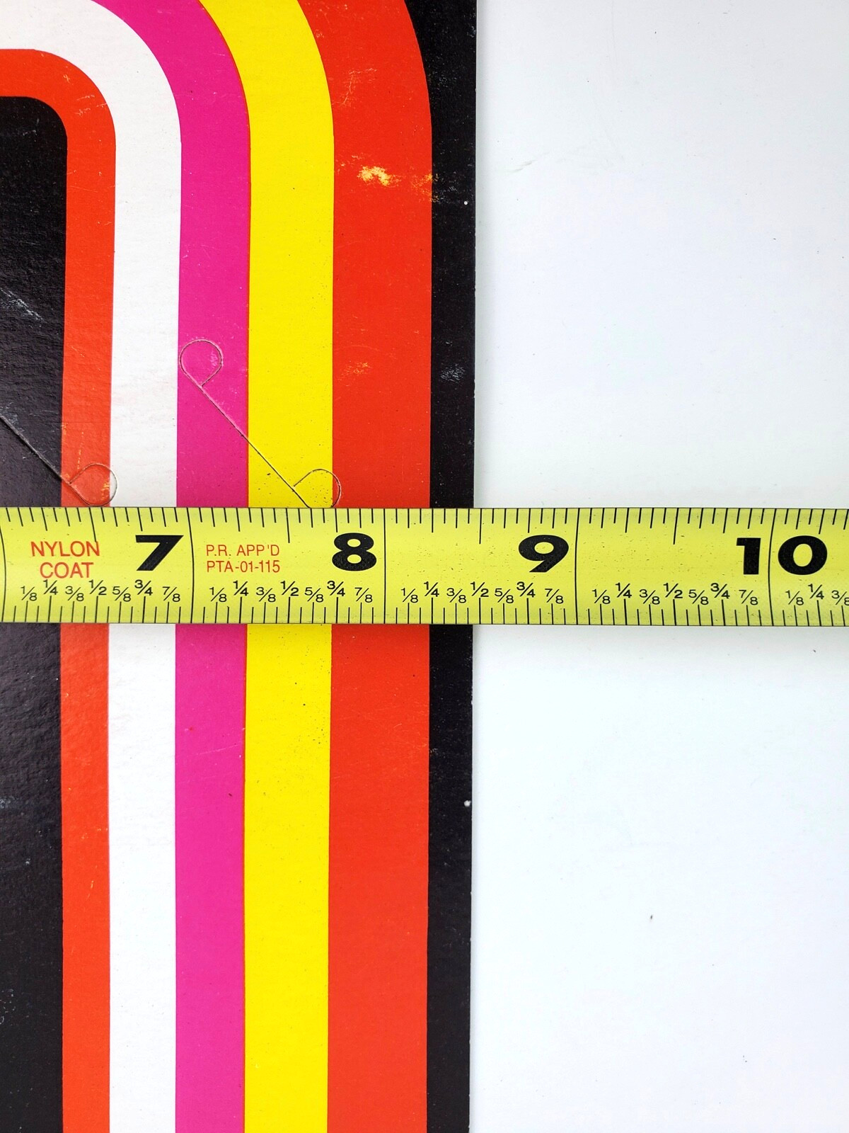 Vintage 1973 Genuine Leather keychain cardboard store display EMPTY easel back