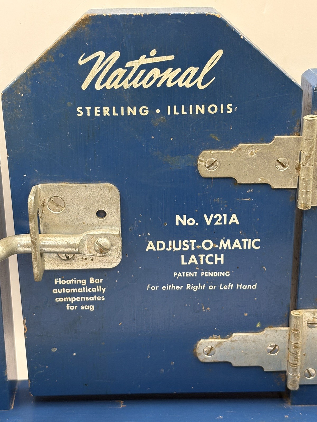 Vintage Hardware Store Display National Sterling ILL Salesman Sample Gate Latch