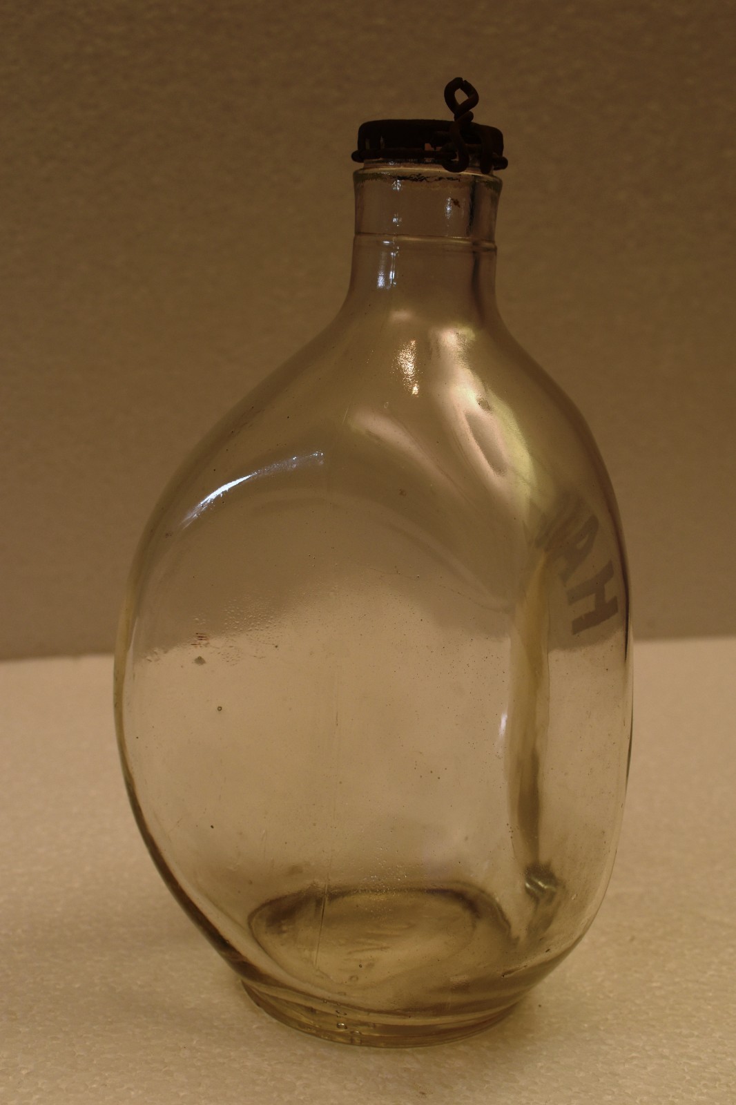 Vintage Haig’s Empty Embossed Clear Glass Whisky Bottle Scotch Display Decore” R