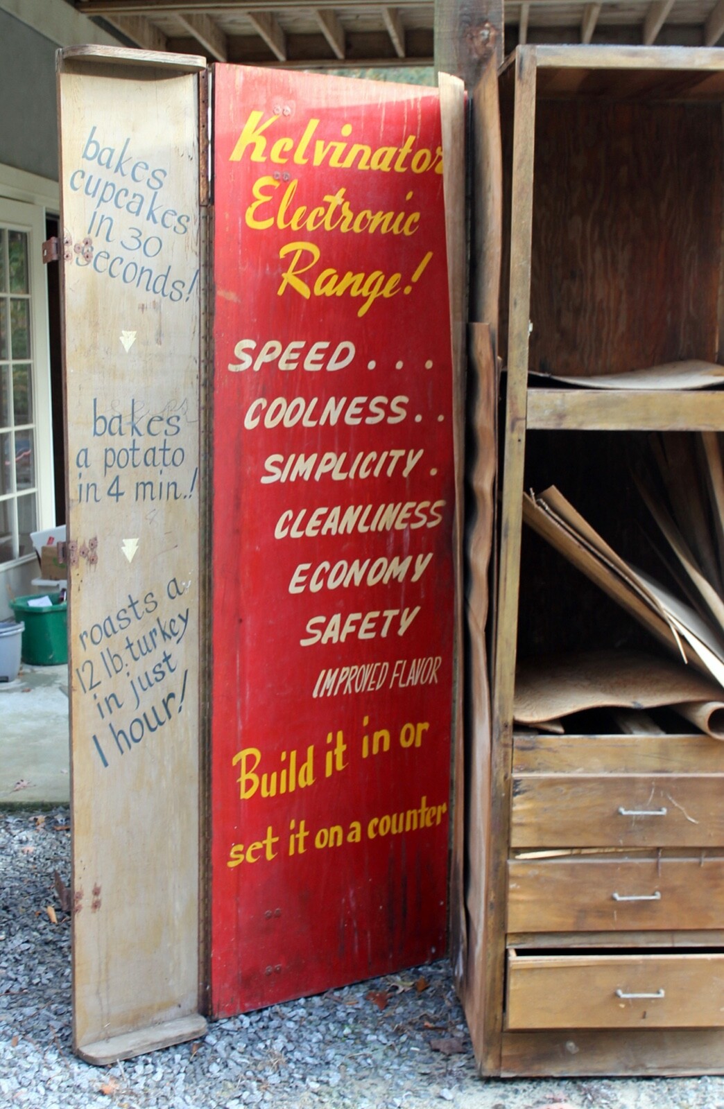 1930s Vintage Kelvinator Display Crate Signs – Set of 5
