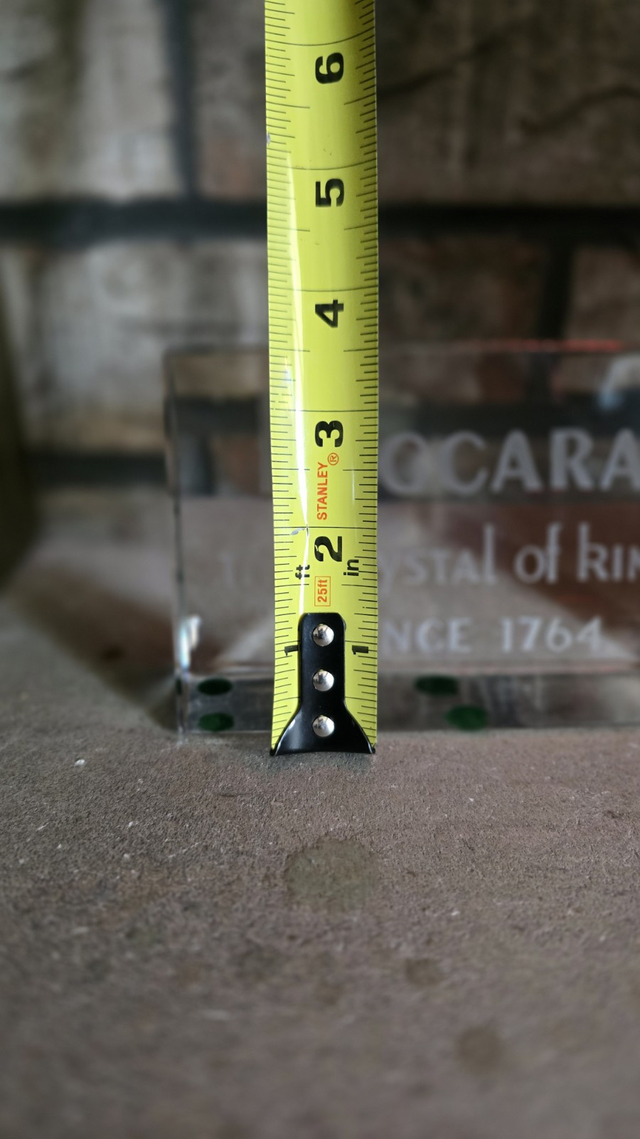 Vintage Baccarat Crystal Store Display Sign