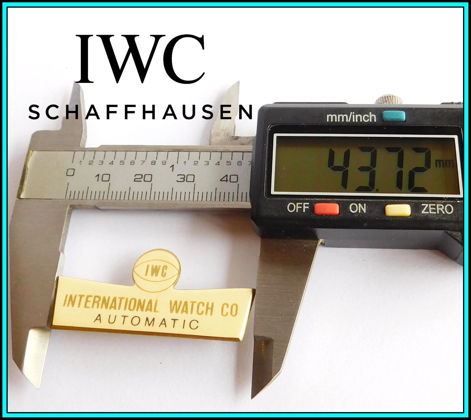 IWC – RARE VINTAGE 1960’s IWC Enameled WINDOW SHOP DISPLAY SIGN: “Automatic”