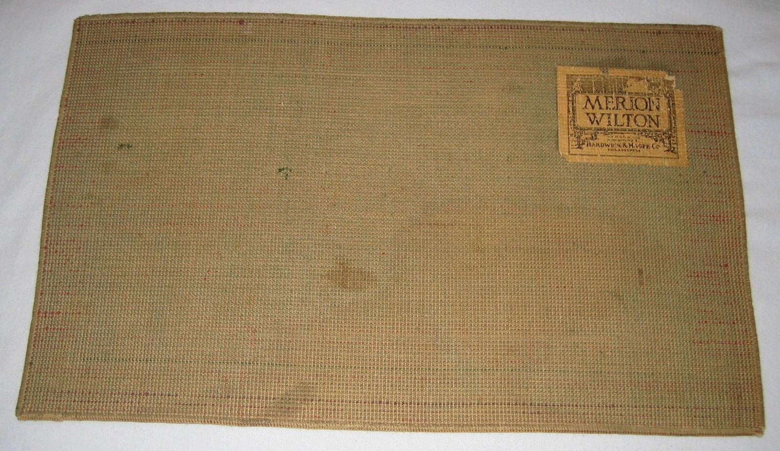STETSON HAT STORE COUNTER ADVERTISING MAT – HARDWICK & MAGEE CO / MERION WILTON