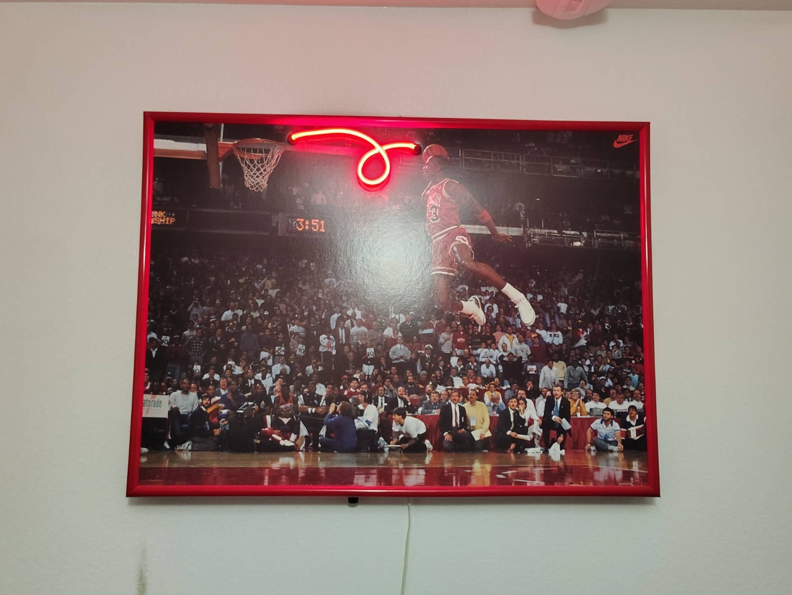 Michael Jordan #23 1988 Free Throw Line Dunk Contest Store Display Nike Sign