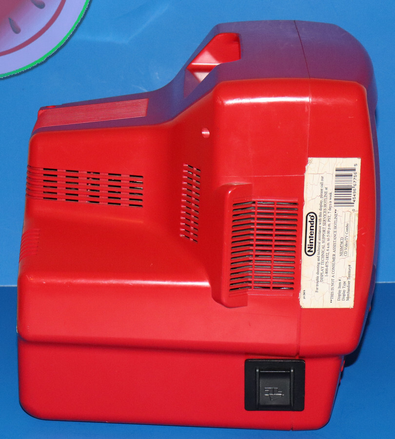 Nintendo 64 STORE DISPLAY 9″ RED TV CRT off KB Toy Kiosk Sign Shelf Demo Cabinet