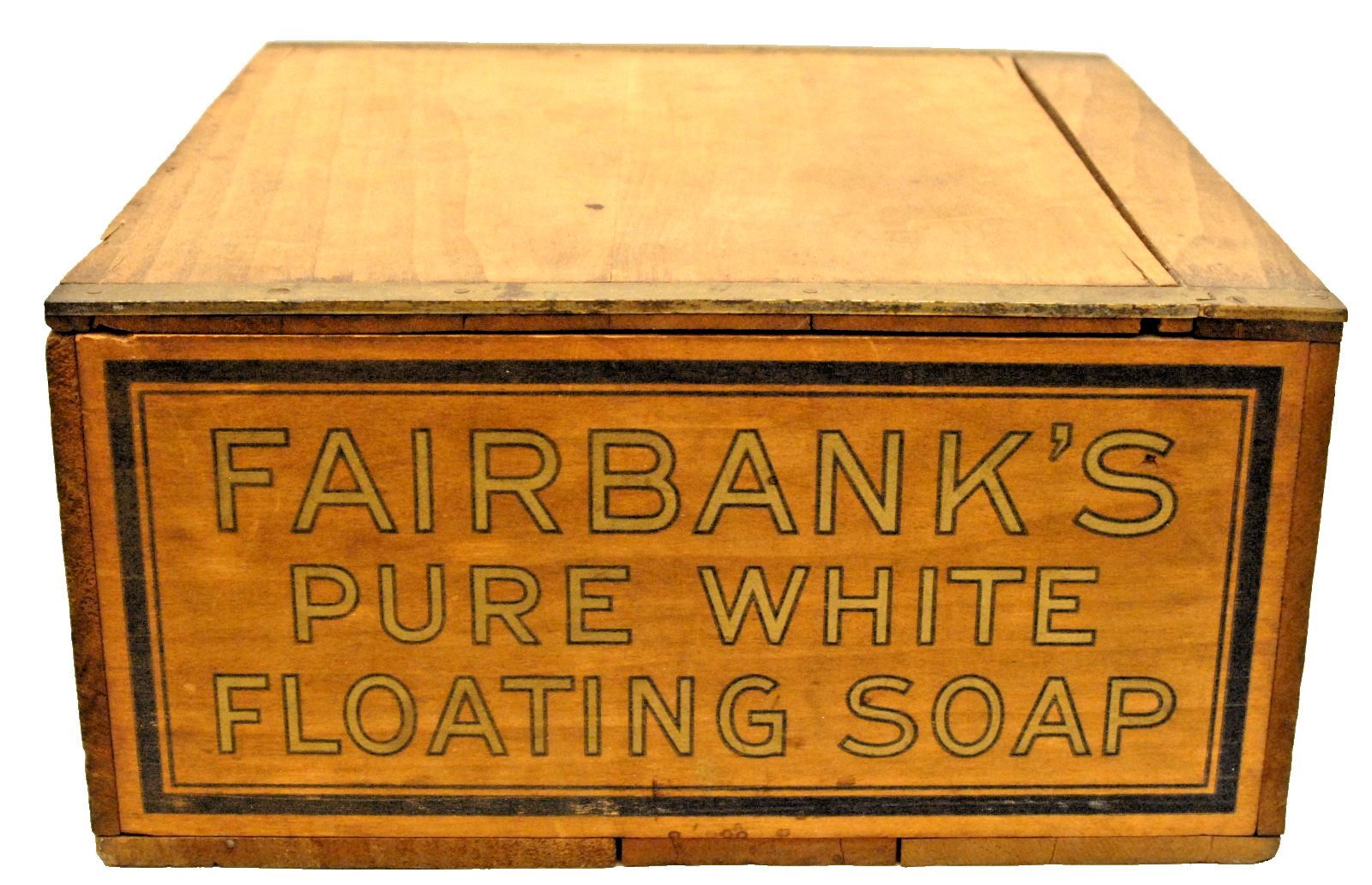 GREAT ANTIQUE FAIRBANK’S FAIRY SOAP WOOD ADVERTISING COUNTRY STORE DISPLAY BOX