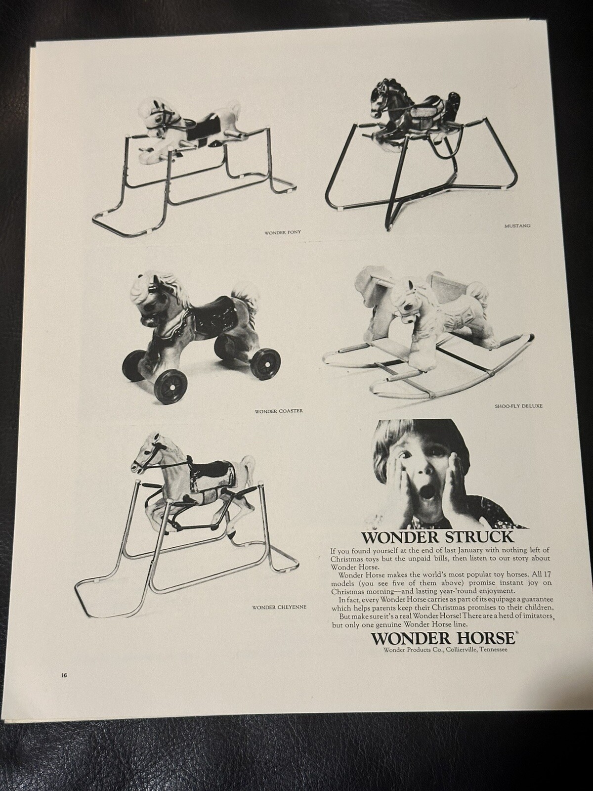 This is an 1967 print ad for Wonder Products’ Wonder Horse toys!
