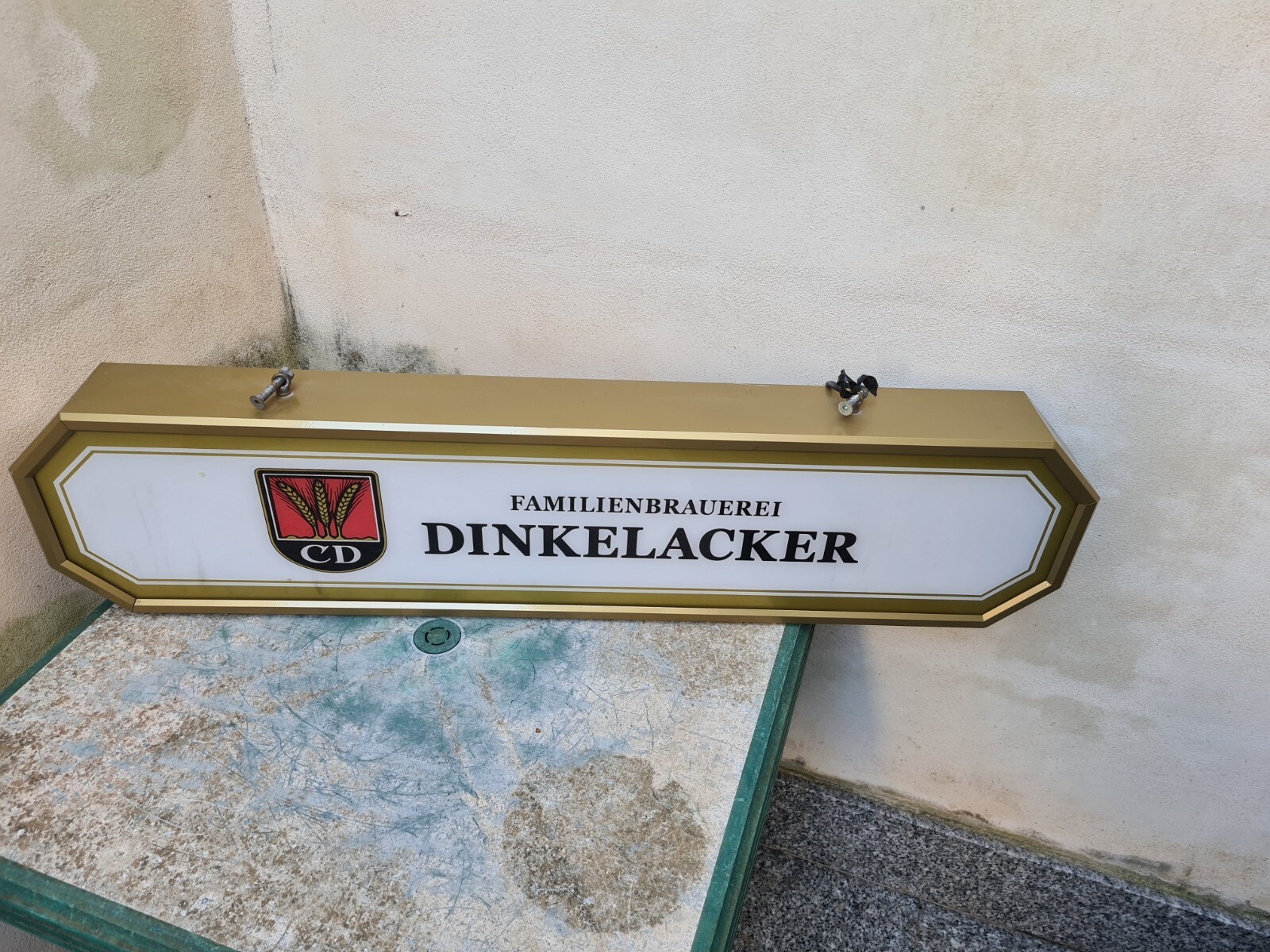 Table Sign Light Dinkelacker Counter Lamp Bar Lamp – Vintage