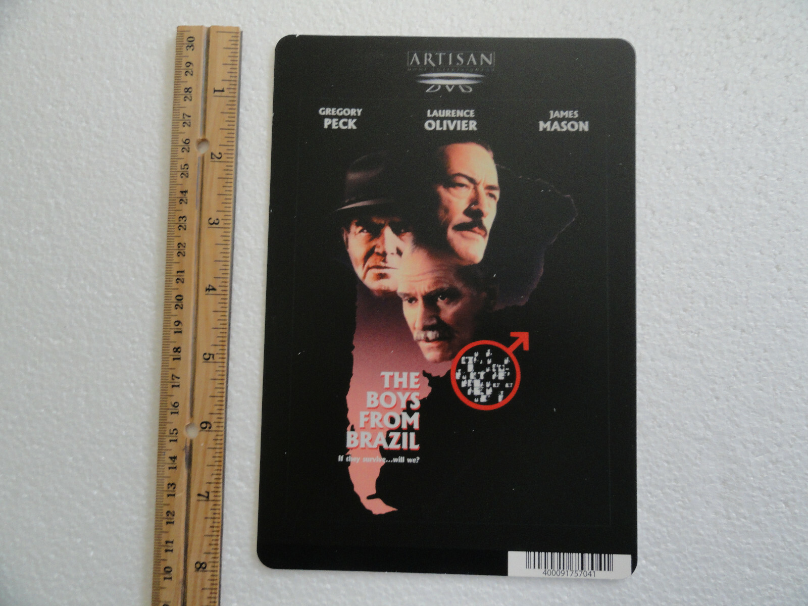 THE BOYS FROM BRAZIL – BLOCKBUSTER VIDEO BACKER CARD 5.5″X8″ NO MOVIE