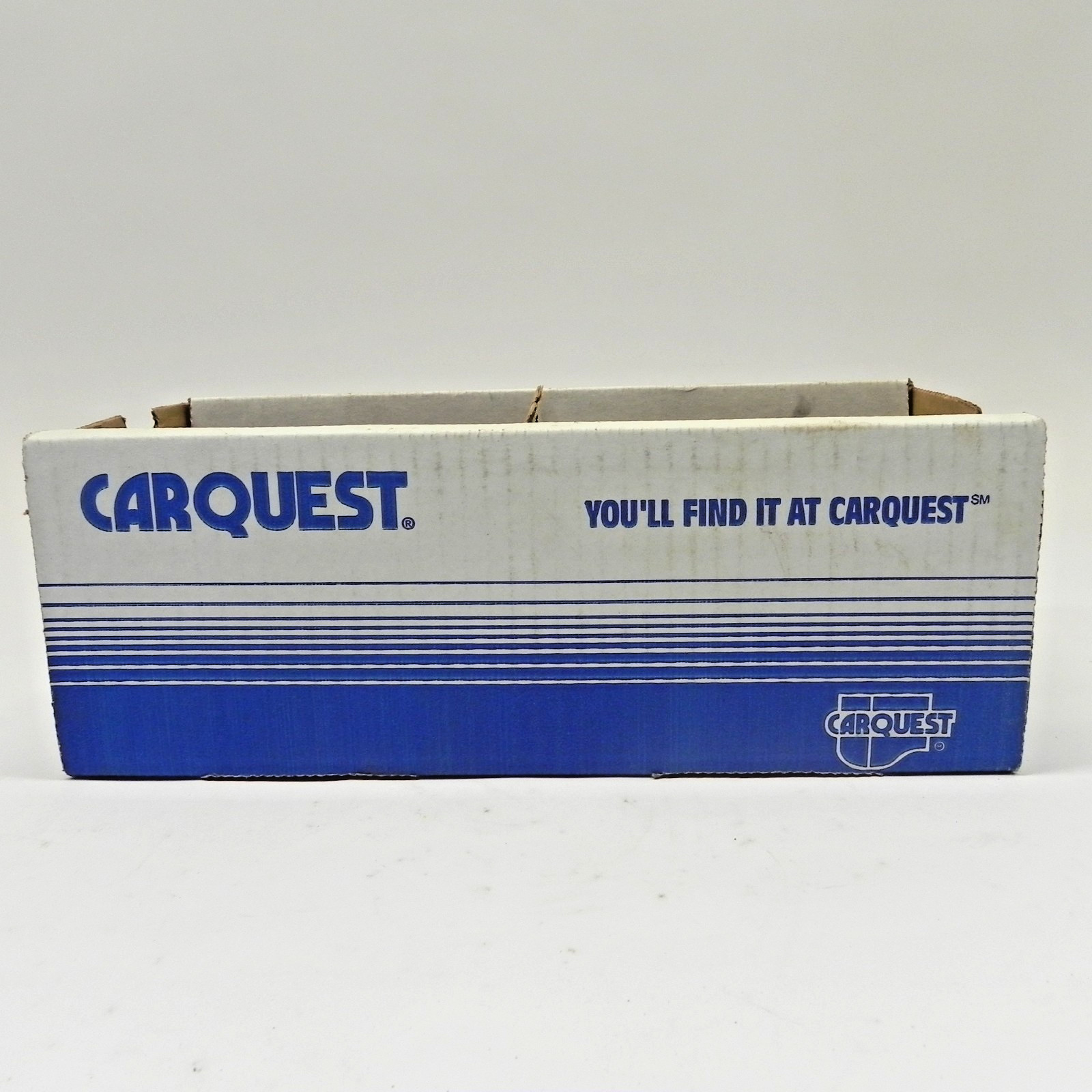 CARQUEST AUTOMOTIVE SERVICE STATION COMPONENTS CARDBOARD BOX EMPTY DISPLAY USED
