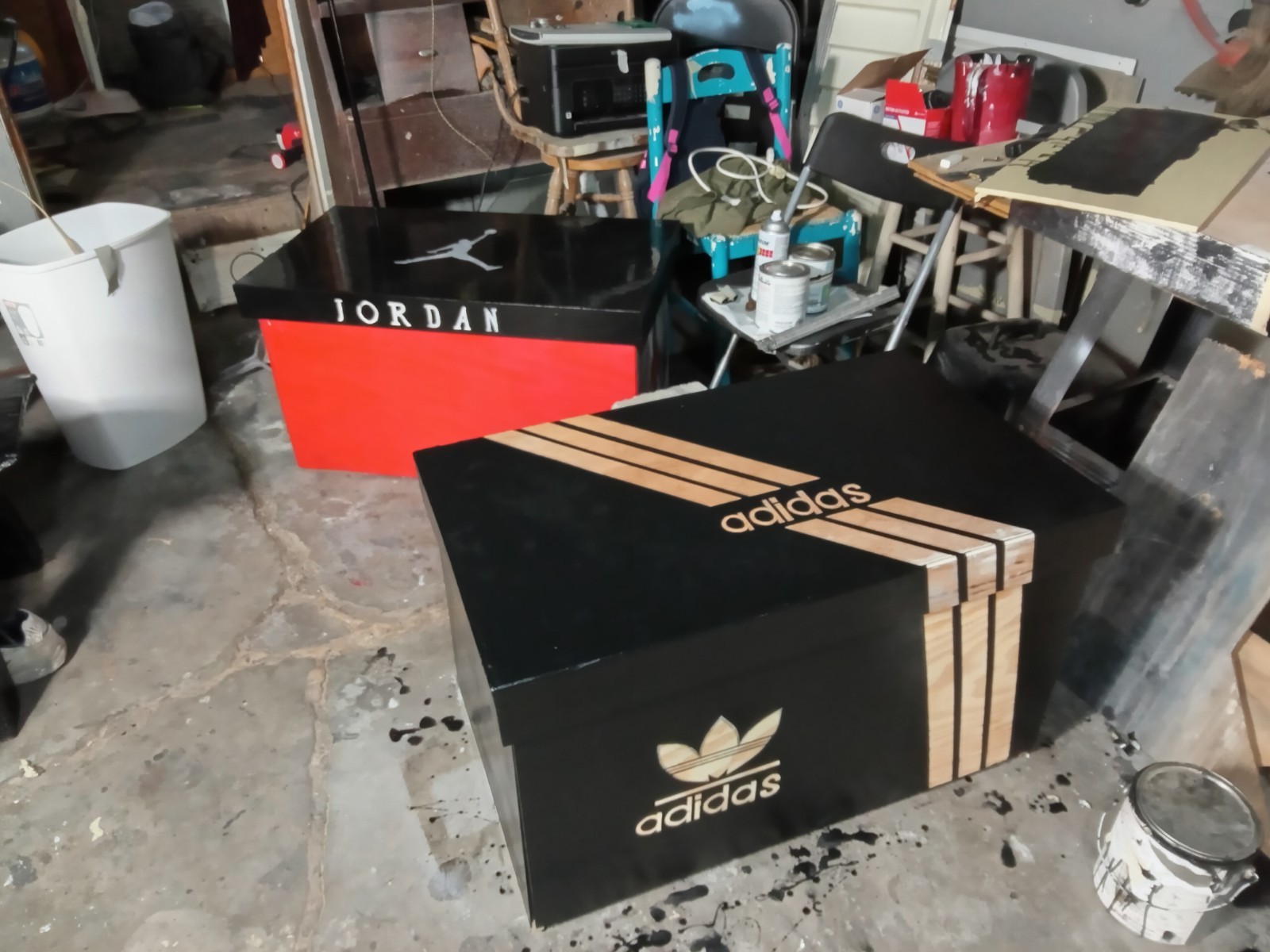 giant shoebox shoe storage. shoe racks, coffee tables, locker cabinets