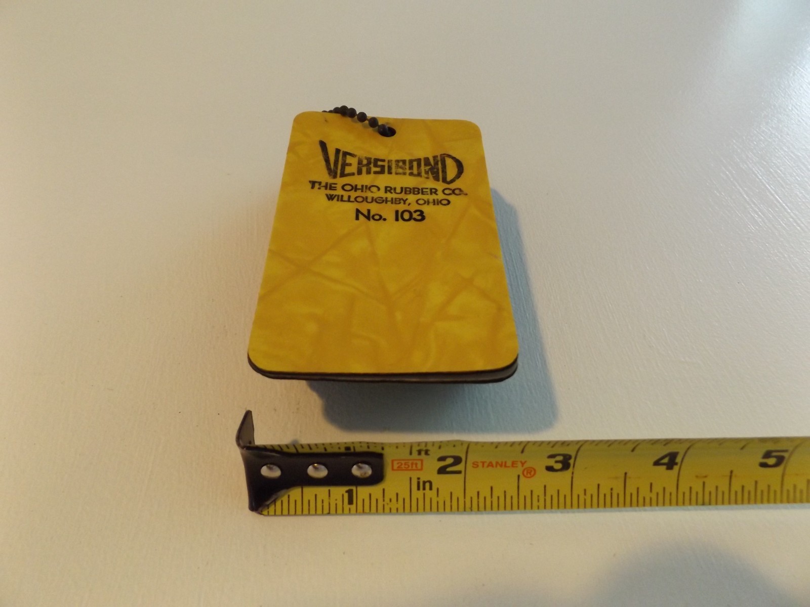 VINTAGE MCM SALESMAN SAMPLE VERSIBOND OHIO RUBBER COMPANY WILLOUGHBY OHIO