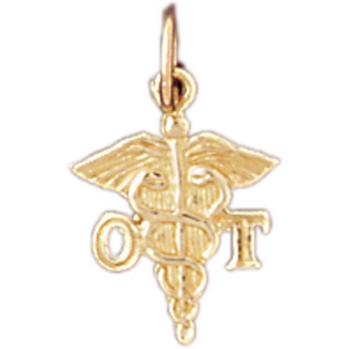 OT Medical Sign Charm Pendant 14k Gold (0.6 Grams)