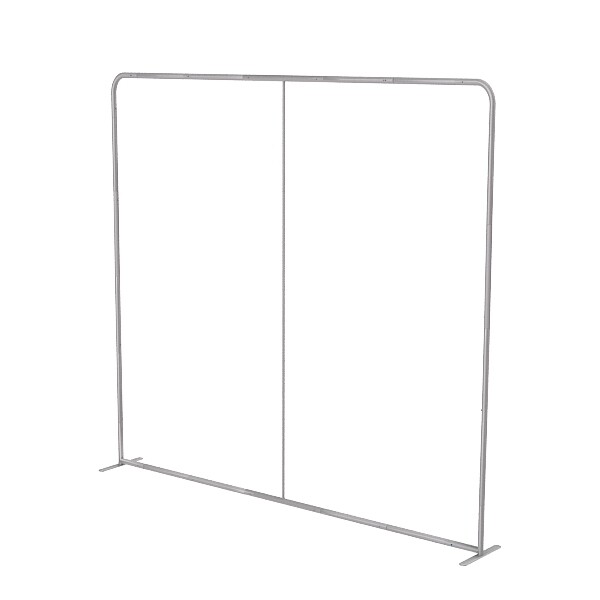8ft Tension Fabric Backdrop Booth Frame Straight Pop Up Display + Custom Graphic