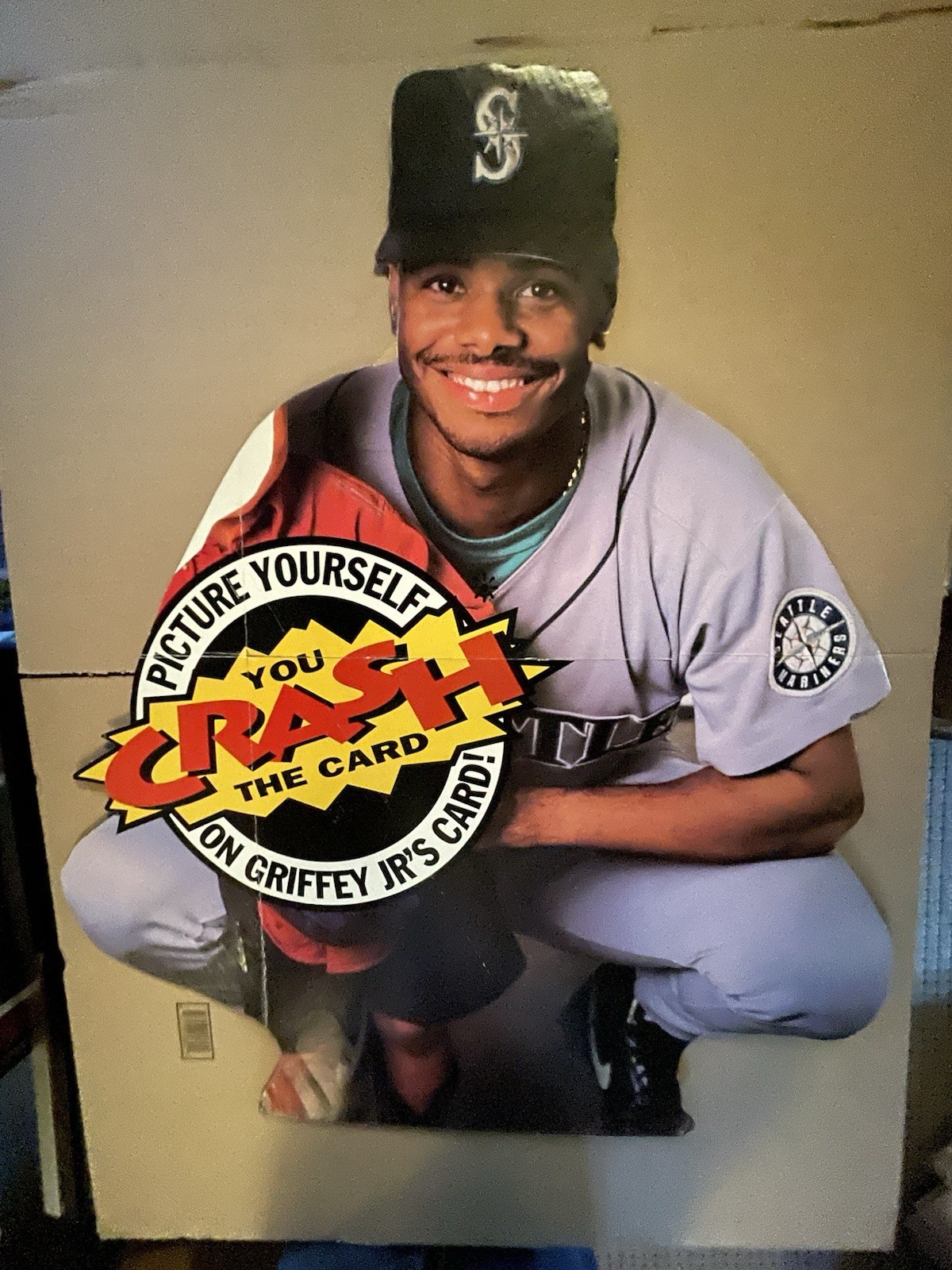 Griffey Jr Upper Deck Cardboard Standup Display Approx. 31” X 40”