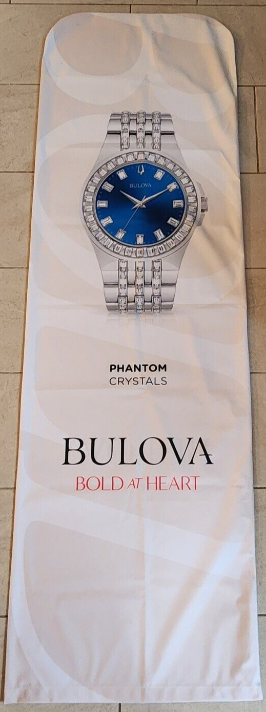 BULOVA Watch Company STORE DISPLAY 78″ x 24″ Double Sided