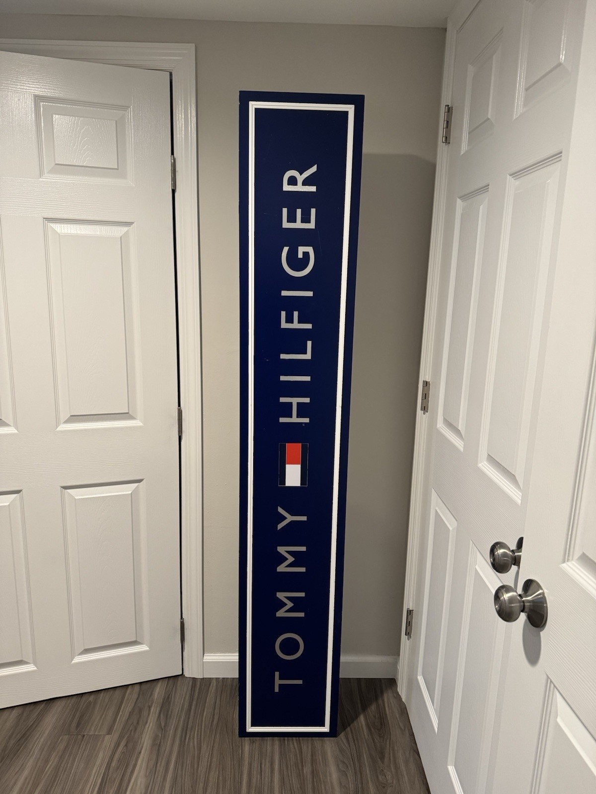Tommy Hilfiger flag RARE Macy’s vertical store display sign 72” tall