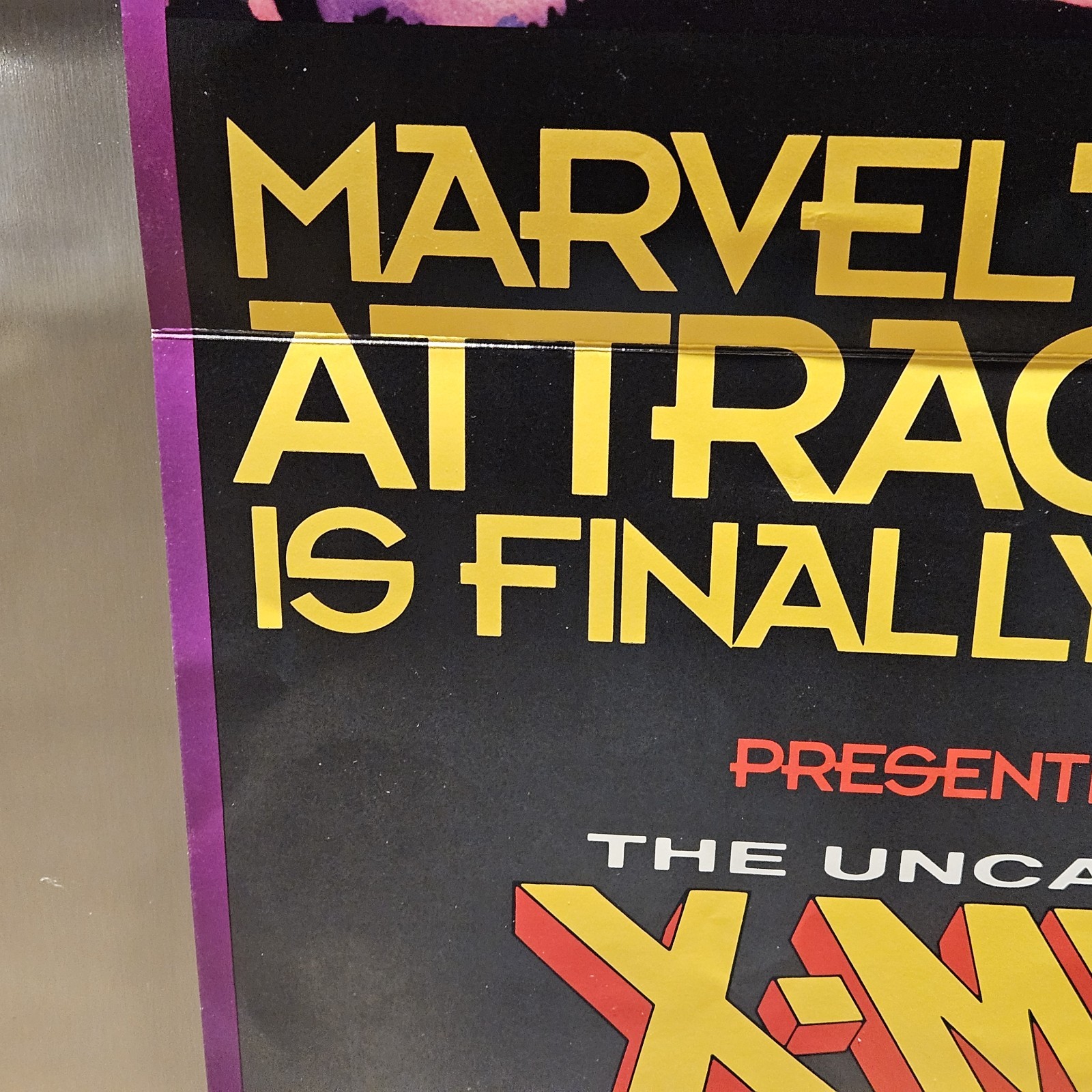 The Uncanny X-Men Trading Cards Retail Store Owner Advertising Poster 1992 Comic
