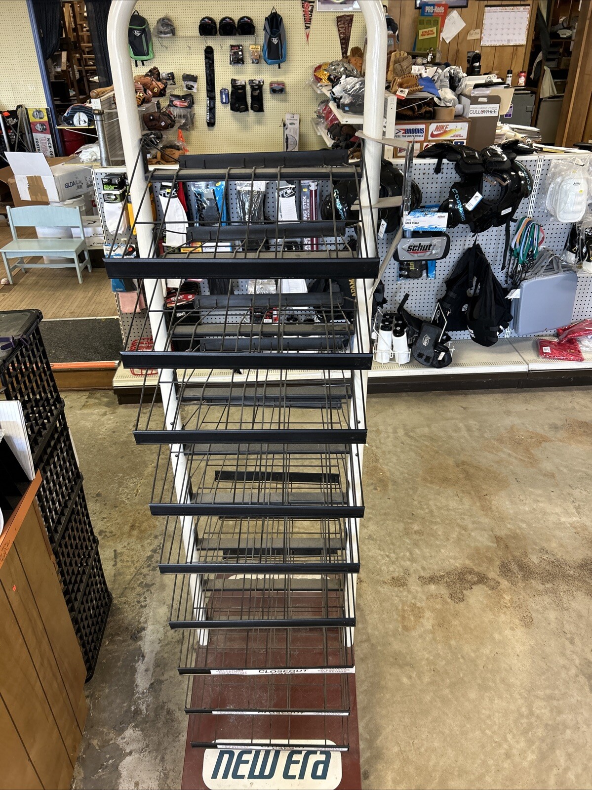 Vintage New Era Hat Rack Store Display Metal Rare 70s