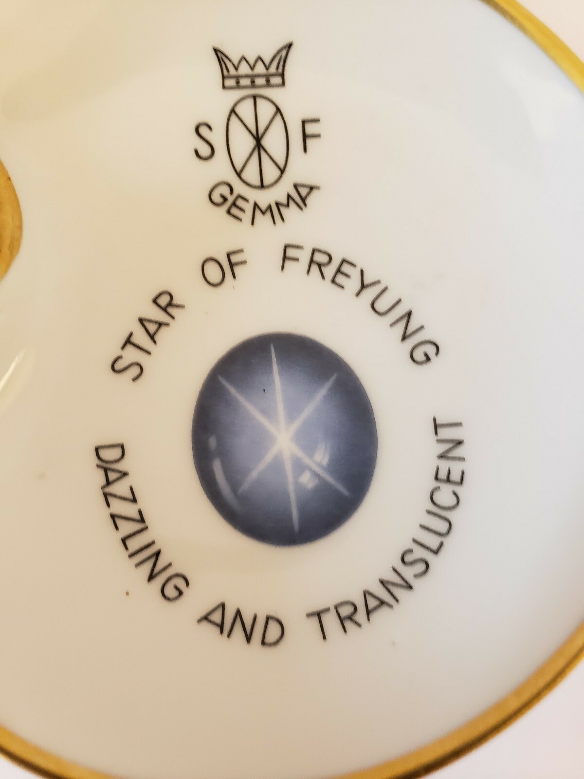 Vintage “STAR OF FREYUNG SAPPHIRE” Jewelry Dealer Store Advertising Trinket Dish