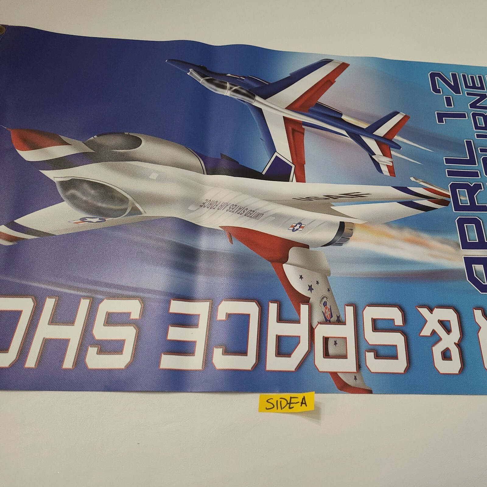 Air & Space Show Military Fighter Jet USAF T BIRD FALCON Vinyl Banner Sign Art A