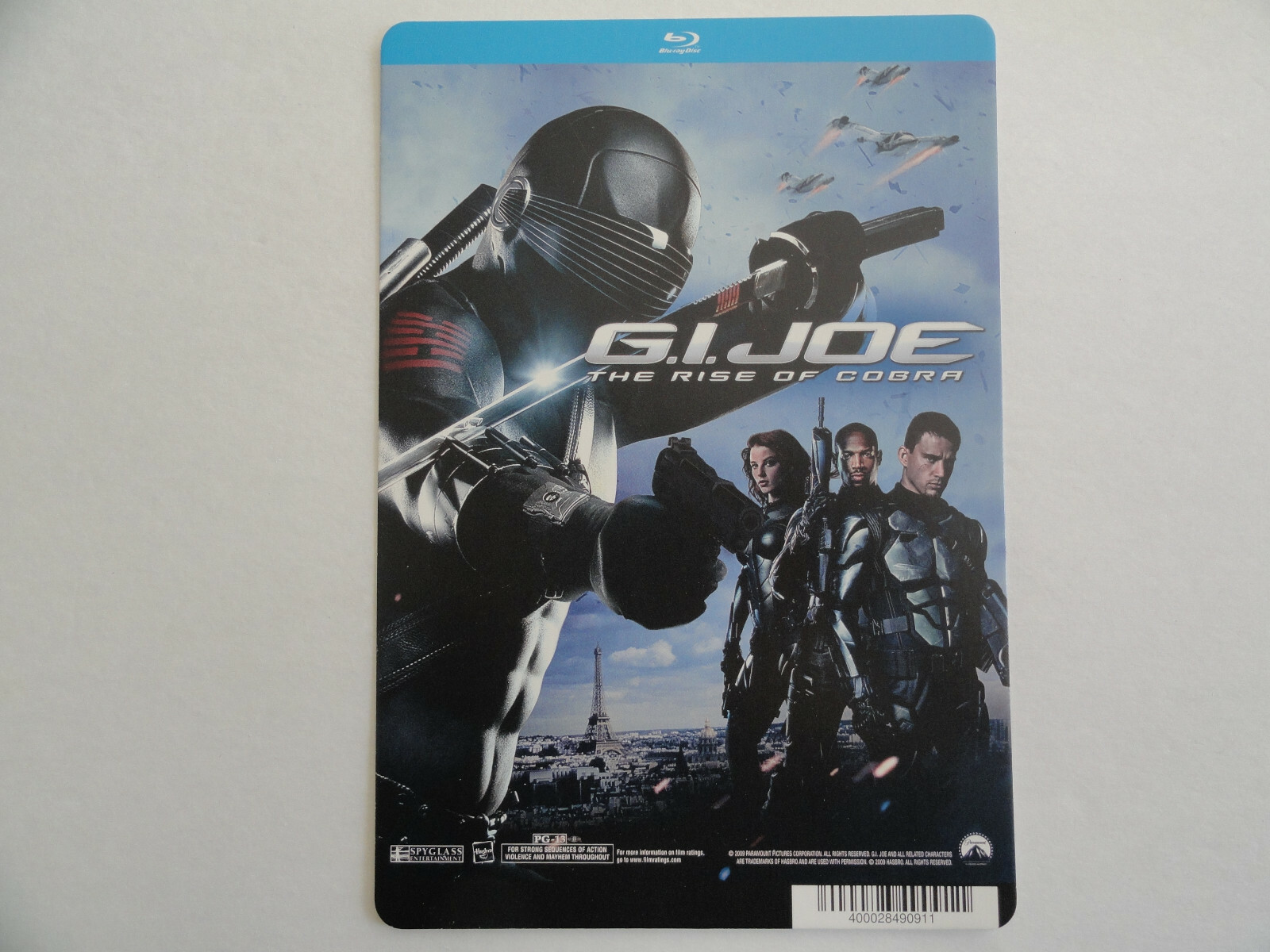 G.I. JOE THE RISE OF COBRA – BLOCKBUSTER VIDEO BLURAY BACKER CARD 5″X8″ NO MOVIE