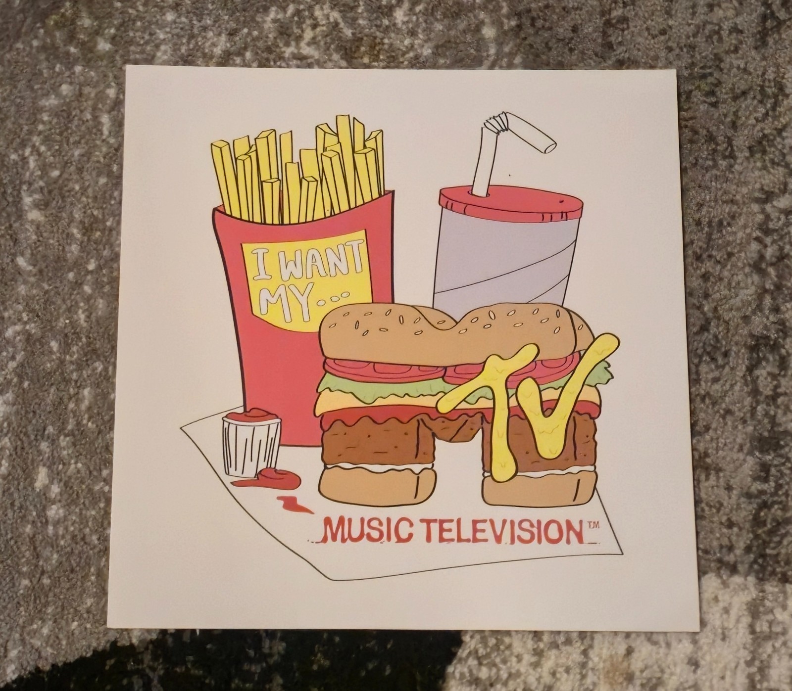 MTV T-Shirt Store Display Poster Print 11X11 Vintage Collectable