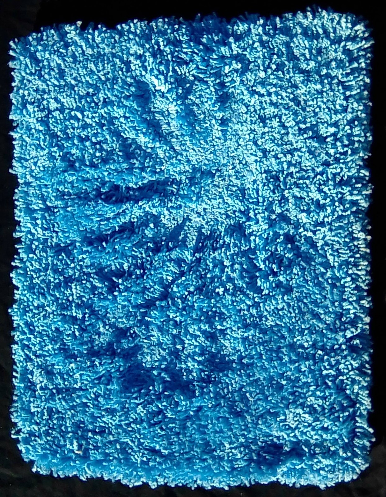 NOS 1970s Coronet Carpet Sample Colonial Wedgewood Blue Shag Space Age 18×14