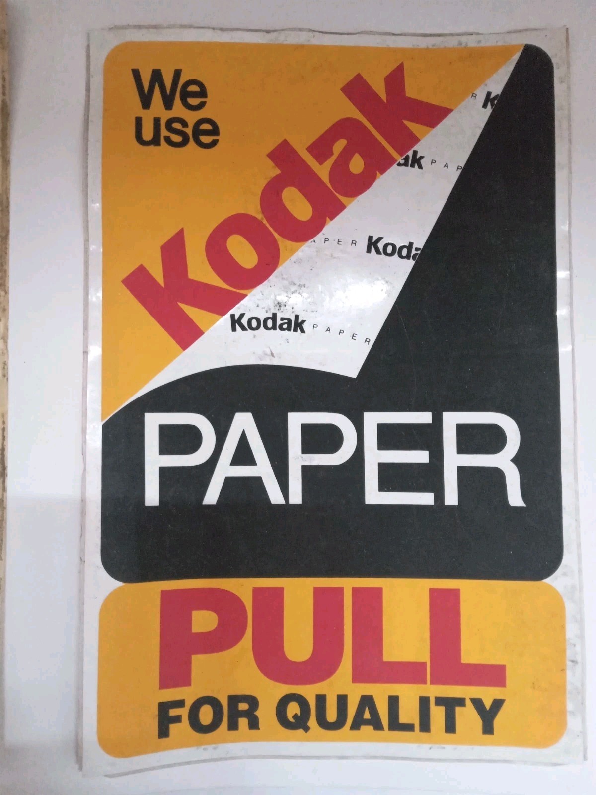 Old Stock Kodak Paper, Glass Stickers for Photo Film Goods Shop / Store Display