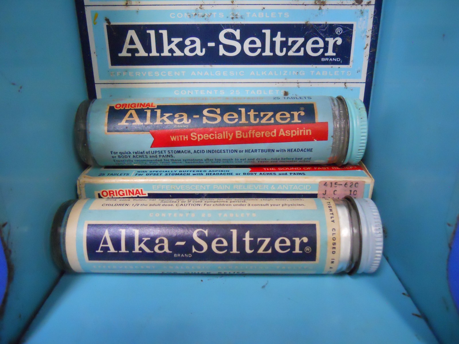 Vintage ALKA-SELTZER Counter Display w Tape Dispenser General/Country/Drug Store