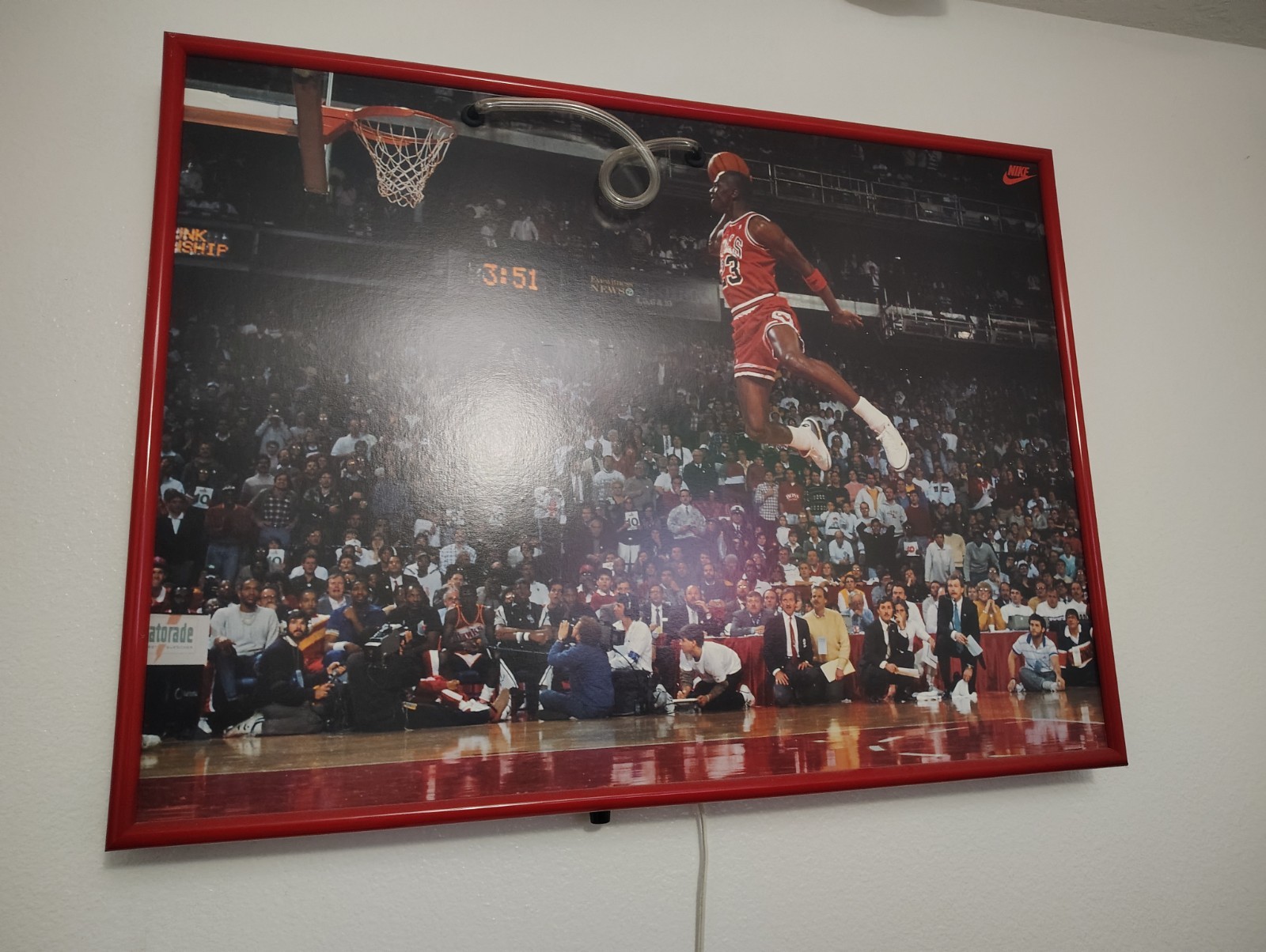 Michael Jordan #23 1988 Free Throw Line Dunk Contest Store Display Nike Sign